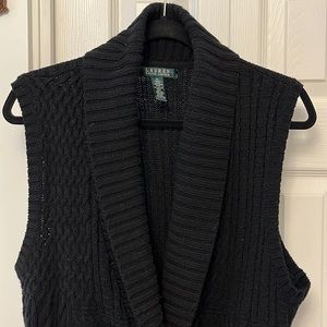 Ralph Lauren Knit Sweater Vest - black